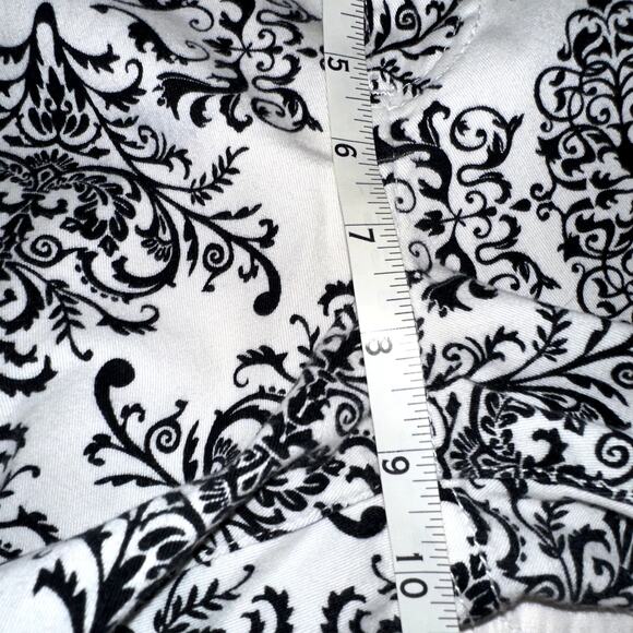 Kut from the Kloth Womens Sz 12 Black White Brigitte Ankle Skinny Pattern Jeans - Picture 9 of 10